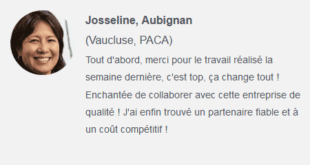 Témoignage avis client Josseline